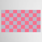 Retro Pink x Powdered Lavender Mixed Checker Tablecloth Gallery Image 2
