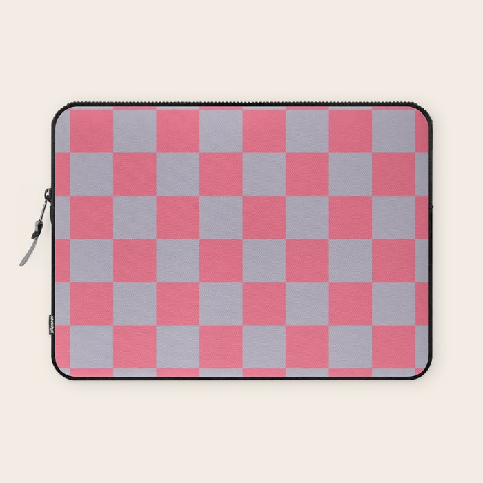Retro Pink x Powdered Lavender Mixed Checker Laptop Sleeve Gallery Image 1