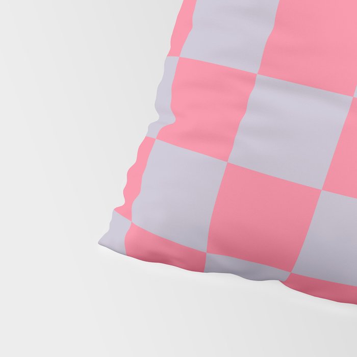 Retro Pink x Powdered Lavender Mixed Checker Pillow Sham Gallery Image 4
