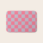 Retro Pink x Powdered Lavender Mixed Checker Bath Mat Gallery Image 1