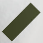 Solid Olive Green Yoga Mat Gallery Image 1