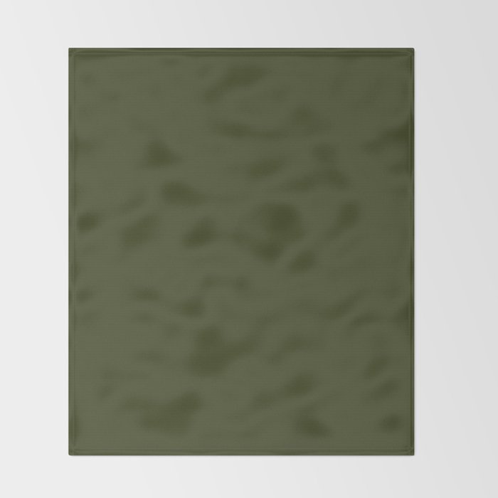Solid Olive Green Throw Blanket Gallery Image 2