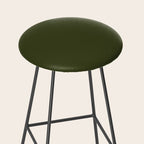 Solid Olive Green Stool Gallery Image 2