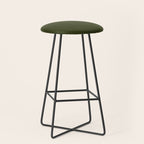 Solid Olive Green Stool Gallery Image 1