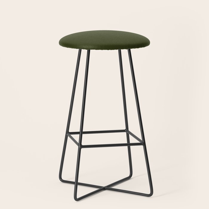 Solid Olive Green Stool Gallery Image 1