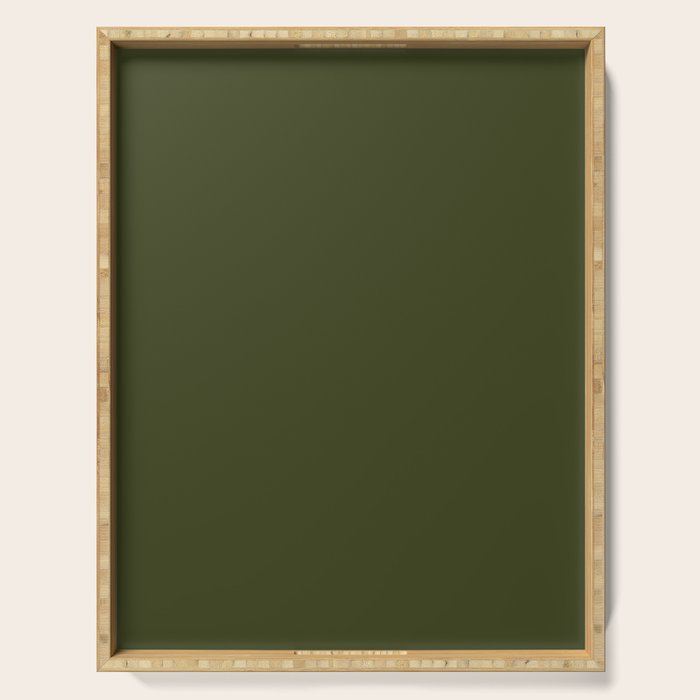 Solid Olive Green Serving Tray Gallery Image 1