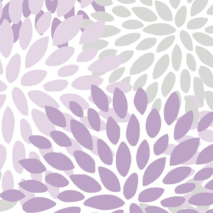 Floral Bloom, Purple and Gray Coffee Mug Gallery Image 2