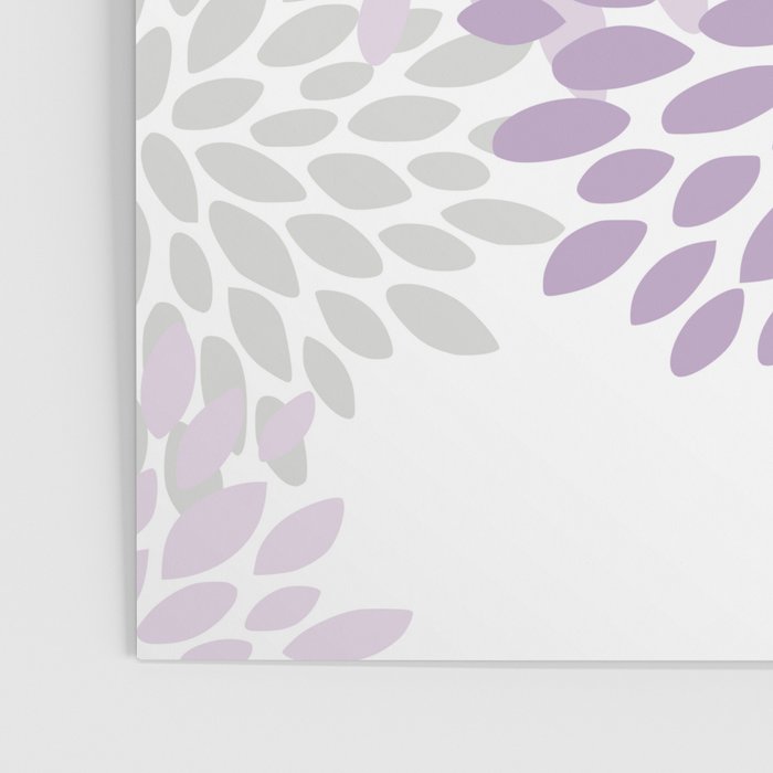 Floral Bloom, Purple and Gray Poster Gallery Image 3