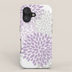 Floral Bloom, Purple and Gray iPhone Case Gallery Image 1