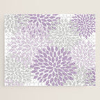 Floral Bloom, Purple and Gray Jigsaw Puzzle Gallery Image 1