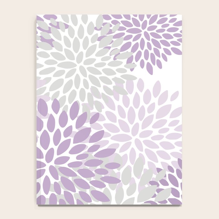 Floral Bloom, Purple and Gray Notebook Gallery Image 4