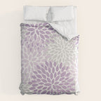 Floral Bloom, Purple and Gray Comforter Gallery Image 6