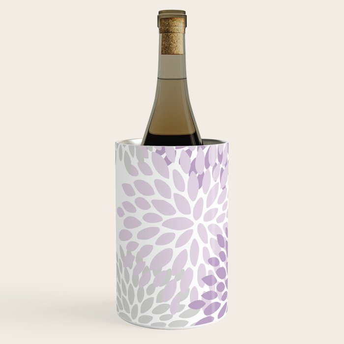 Floral Bloom, Purple and Gray Wine Chiller Gallery Image 2