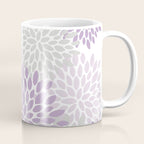 Floral Bloom, Purple and Gray Coffee Mug Gallery Image 1