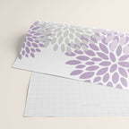 Floral Bloom, Purple and Gray Wrapping Paper Gallery Image 2