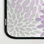 Floral Bloom, Purple and Gray Laptop Sleeve Gallery Image 3