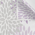 Floral Bloom, Purple and Gray Wall Tapestry Gallery Image 3