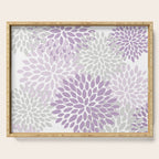 Floral Bloom, Purple and Gray Serving Tray Gallery Image 1