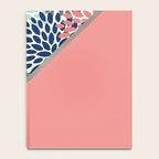 Modern, Floral Prints, with Block Color, Coral, Aqua, Blue Notebook Gallery Image 4