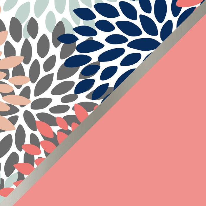 Modern, Floral Prints, with Block Color, Coral, Aqua, Blue Coffee Mug Gallery Image 2