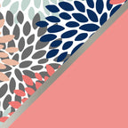 Modern, Floral Prints, with Block Color, Coral, Aqua, Blue Coffee Mug Gallery Image 2