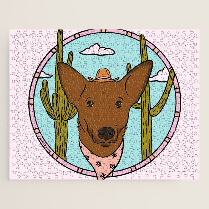 Cowboy Dog- Shepherd Jigsaw Puzzle Gallery Image 1