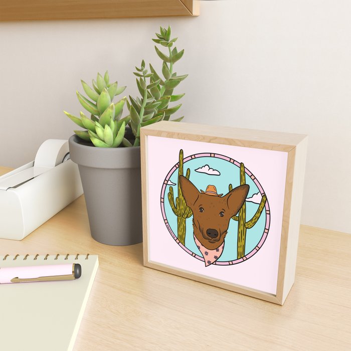 Cowboy Dog- Shepherd Mini Art Print Gallery Image 2