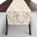 Vintage Blue Floral Table Runner Gallery Image 1
