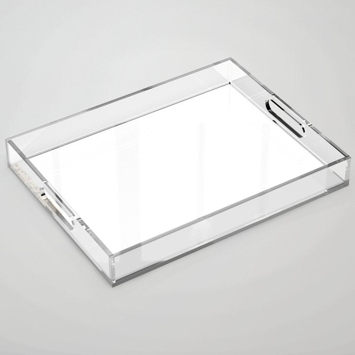 Vintage Blue Floral Acrylic Tray Gallery Image 1
