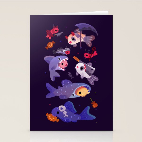 Spooky Cory cats Stationery Card Gallery Image 2