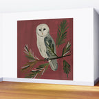Owl on a Pine Branch Wall Mural Gallery Image 2