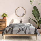 BLACK AND WHITE BUTTERFLIES | photo | sparkle and shine | wings | aesthetic | monochrome | fly  Comforter Gallery Image 3