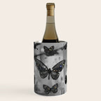 BLACK AND WHITE BUTTERFLIES | photo | sparkle and shine | wings | aesthetic | monochrome | fly  Wine Chiller Gallery Image 1