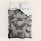 BLACK AND WHITE BUTTERFLIES | photo | sparkle and shine | wings | aesthetic | monochrome | fly  Comforter Gallery Image 6