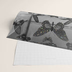 BLACK AND WHITE BUTTERFLIES | photo | sparkle and shine | wings | aesthetic | monochrome | fly  Wrapping Paper Gallery Image 2