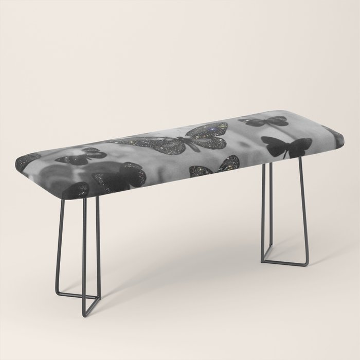 BLACK AND WHITE BUTTERFLIES | photo | sparkle and shine | wings | aesthetic | monochrome | fly  Bench Gallery Image 1
