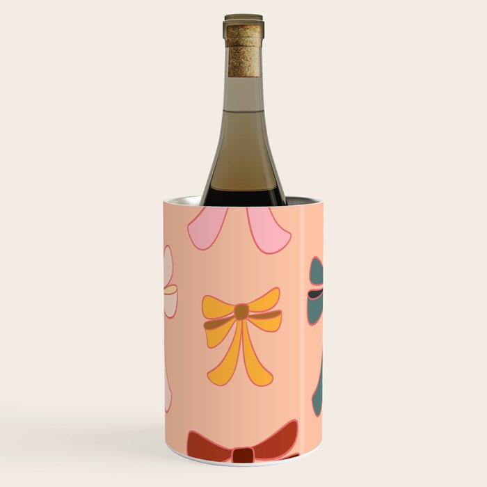 Colorful Ribbon Bows Patterns  Wine Chiller Gallery Image 1