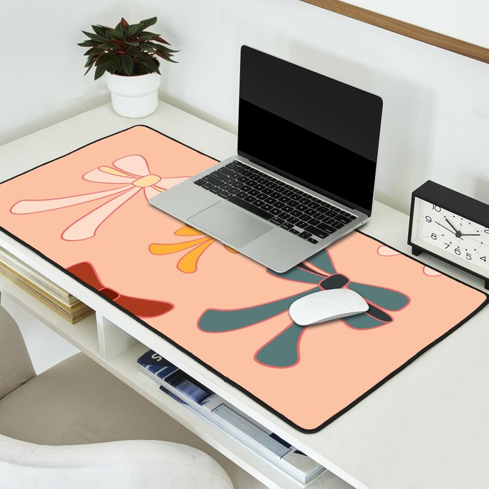 Colorful Ribbon Bows Patterns  Desk Mat Gallery Image 2