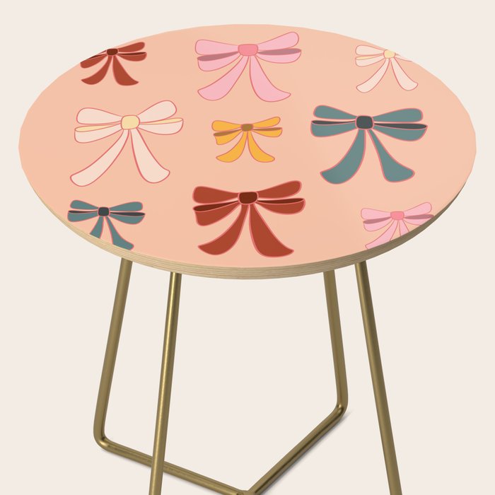 Colorful Ribbon Bows Patterns  Side Table Gallery Image 2
