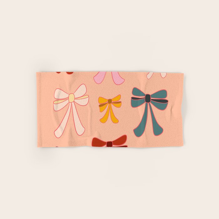 Colorful Ribbon Bows Patterns  Bath Towel Gallery Image 1