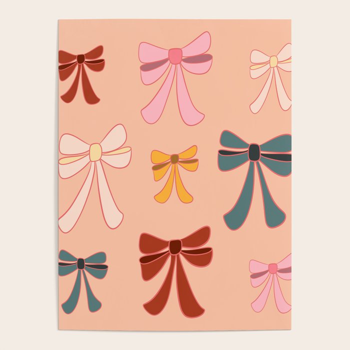 Colorful Ribbon Bows Patterns  Poster Gallery Image 4