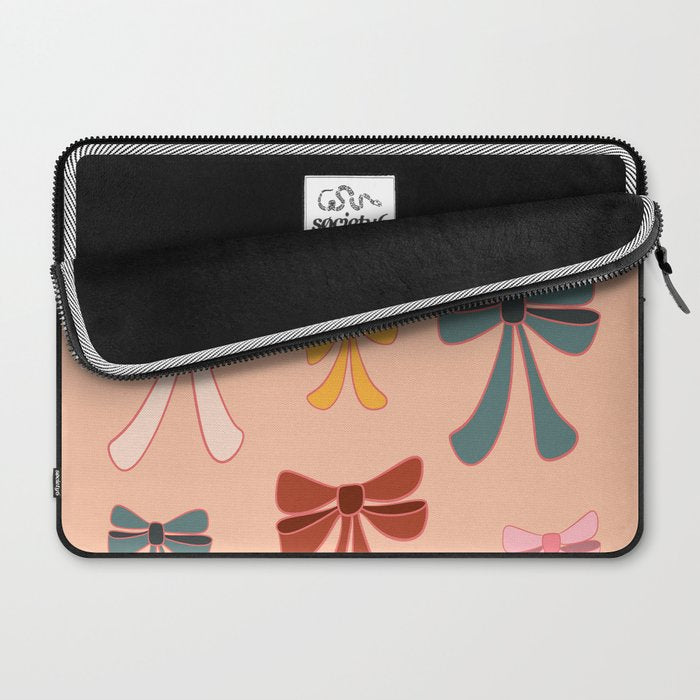 Colorful Ribbon Bows Patterns  Laptop Sleeve Gallery Image 2