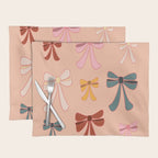Colorful Ribbon Bows Patterns  Placemat Gallery Image 1