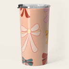 Colorful Ribbon Bows Patterns  Travel Mug Gallery Image 3