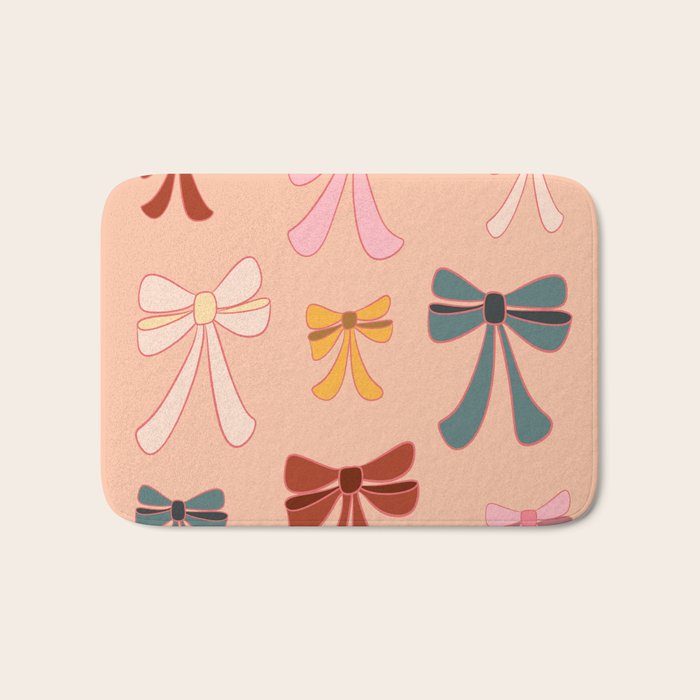 Colorful Ribbon Bows Patterns  Bath Mat Gallery Image 1