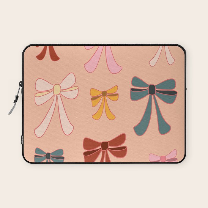 Colorful Ribbon Bows Patterns  Laptop Sleeve Gallery Image 1