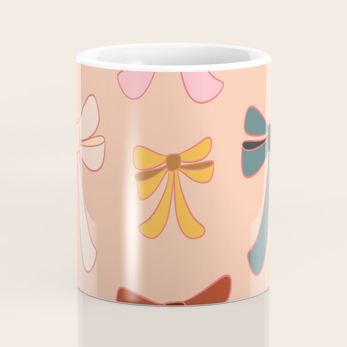 Colorful Ribbon Bows Patterns  Coffee Mug Gallery Image 4