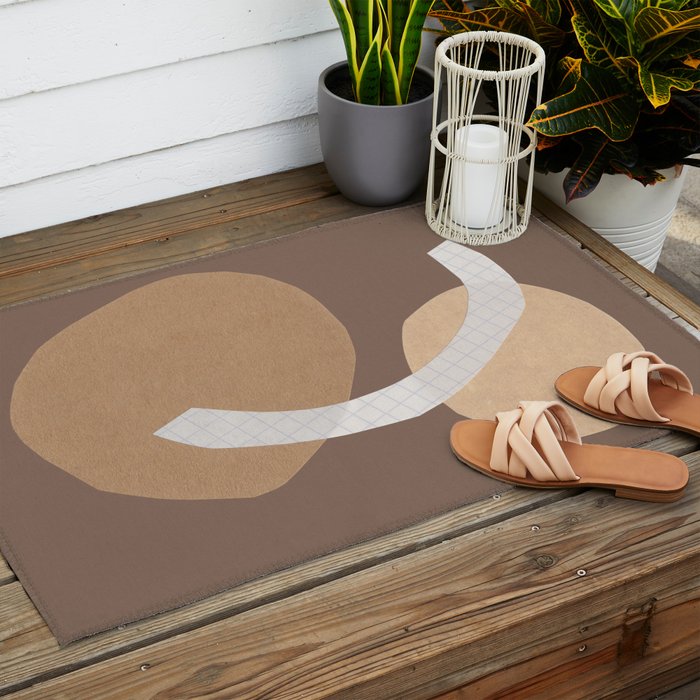 Three Shapes #4 Outdoor Rug Gallery Image 2