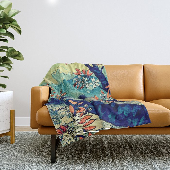 High Views at Tenko - Nature Landscape Throw Blanket Gallery Image 1