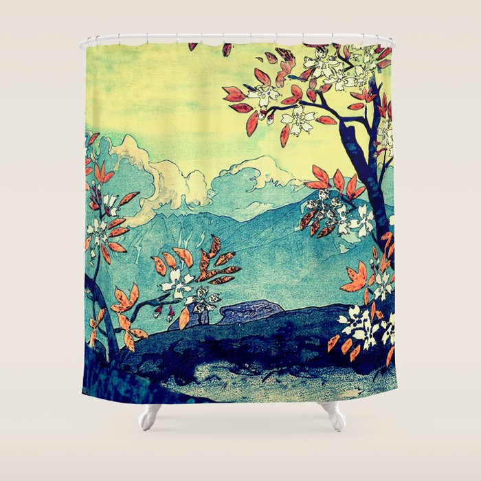 High Views at Tenko - Nature Landscape Shower Curtain Gallery Image 1